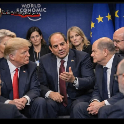 صورة السيسي وسط قادة العالم صُنعت بواسطة الذكاء الاصطناعي