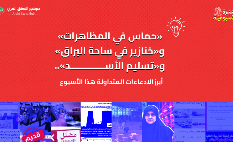 «حماس في المظاهرات» و«خنازير في ساحة البراق» و«تسليم الأسد».. أبرز الادعاءات المتداولة هذا الأسبوع
