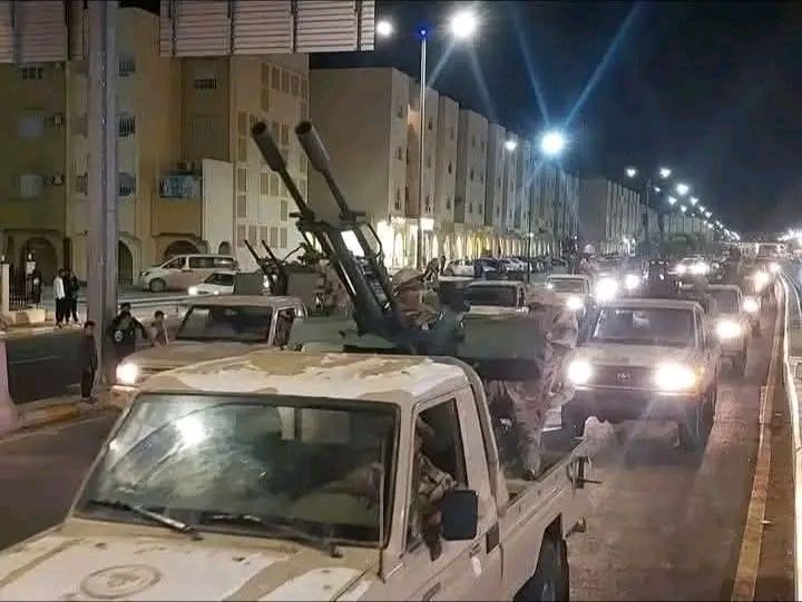 الصورة من مسير ليلي في سرت الليبية وليس من حضرموت