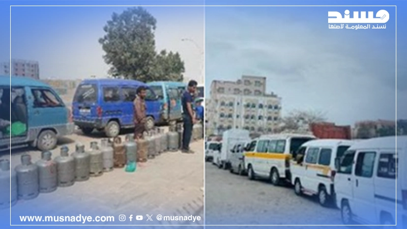 صور لطابور أسطوانات الغاز ومركبات تعمل بالغاز في عدن قديمة