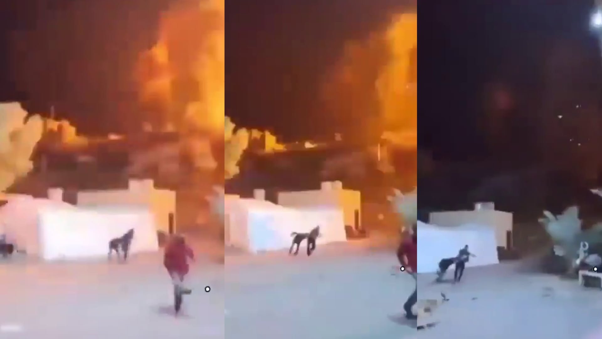 الادعاء بأن فيديو القصف على غزة يُظهر هروب عناصر النظام أثناء الضربة الإسرائيلية لدمشق غير صحيح