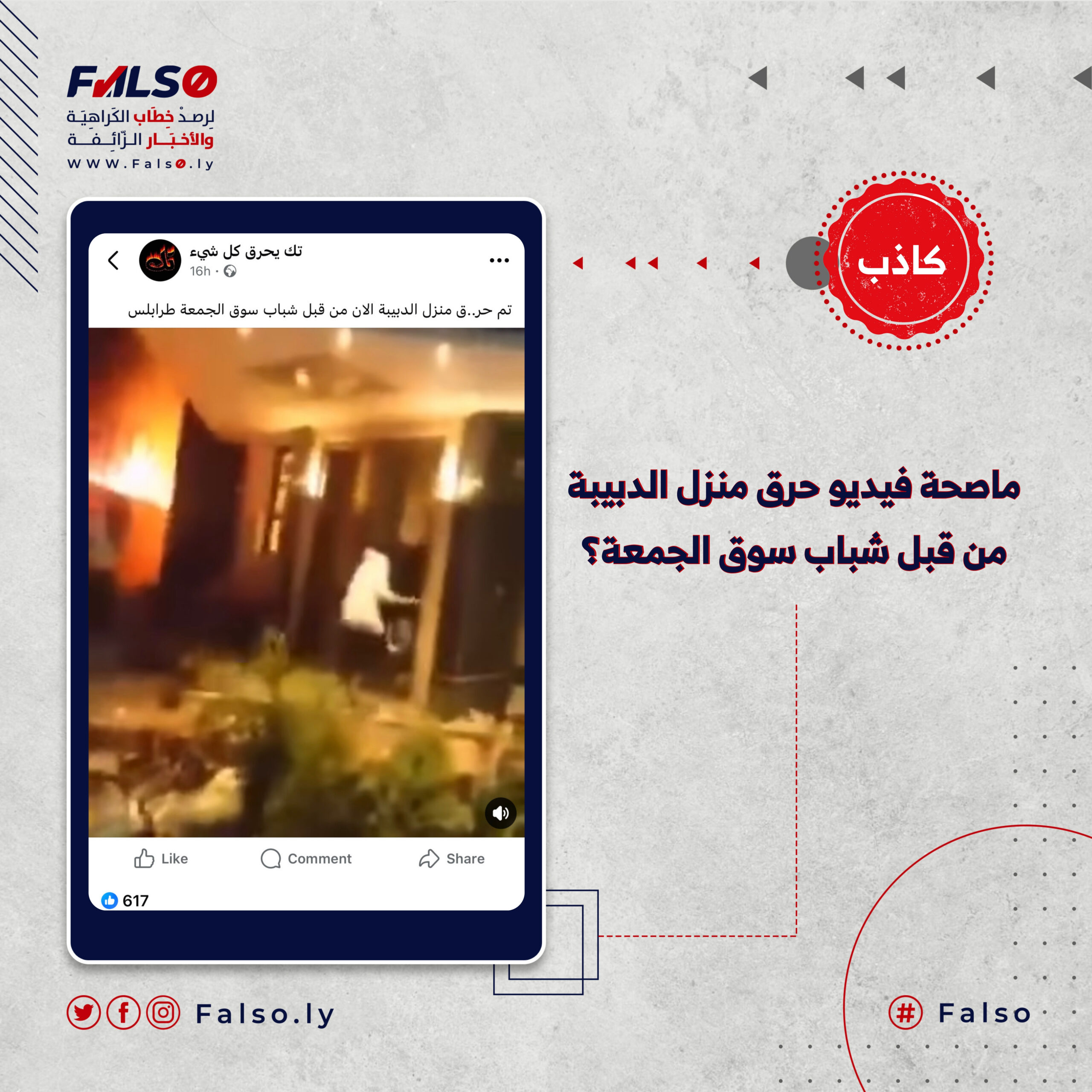 ماصحة فيديو حرق منزل الدبيبة من قبل شباب سوق الجمعة؟