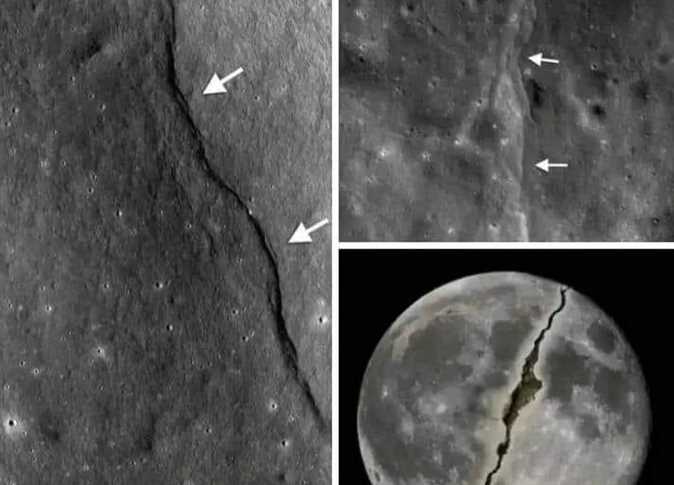 حقيقة صور انشقاق القمر المنسوبة لناسا