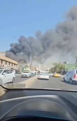 انتشار فيديو لحريق في بغداد مع الإدعاء أنه قصف في الأردن