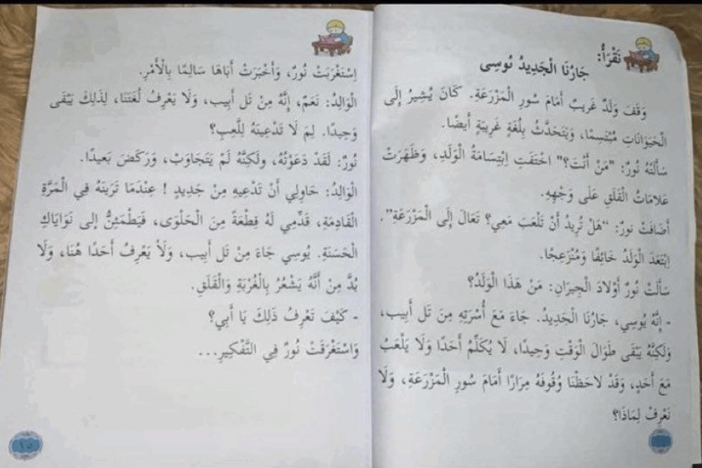الصورة من منهج مدارس البلدية الإسرائيلية وليست من المنهج الإماراتي