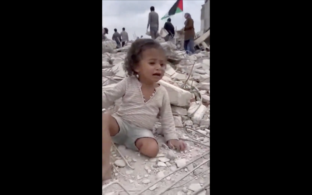 انتشار فيديو مُولَّد بالذكاء الاصطناعي لطفلة في غزة