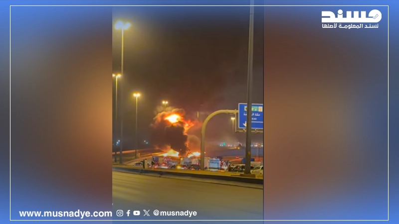 فيديو قديم ويعود لحرائق في الرياض وليس لسقوط صاروخ ناتج عن الحرب الجارية