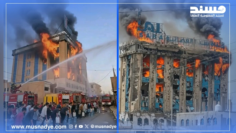الصور المتداولة لاحتراق مبنى قناة سبأ في مأرب مُولَّدة بالذكاء الاصطناعي ولا صحة لتعرضها للحريق