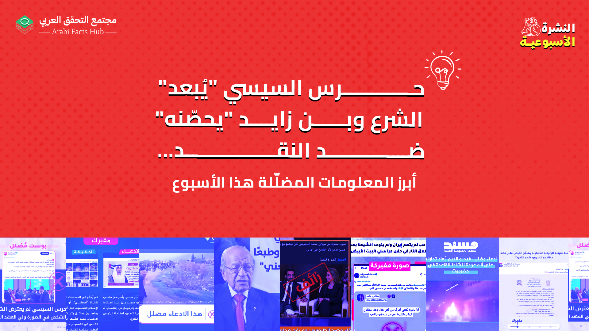 حرس السيسي "يُبعد" الشرع وبن زايد "يحصّنه" ضد النقد... أبرز المعلومات المضلّلة هذا الأسبوع