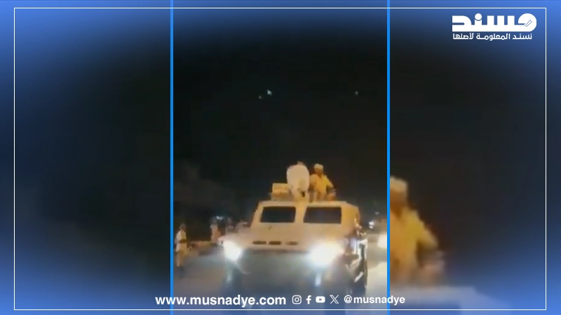 فيديو وصول الزبيدي فوق المدرعات إلى ساحة العروض في عدن قديم ومضلل