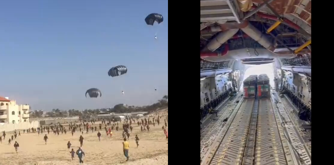 Two old videos being reposted as showing recent Emirati aid delivered to Gaza Strip