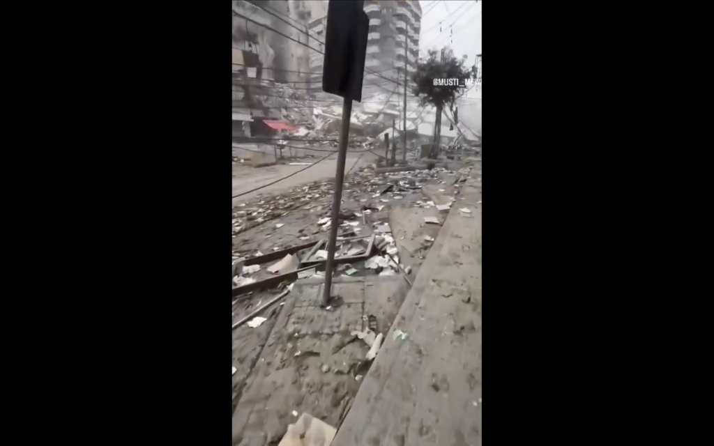 انتشار فيديو لدمار بجنوب لبنان وليس في تل أبيب