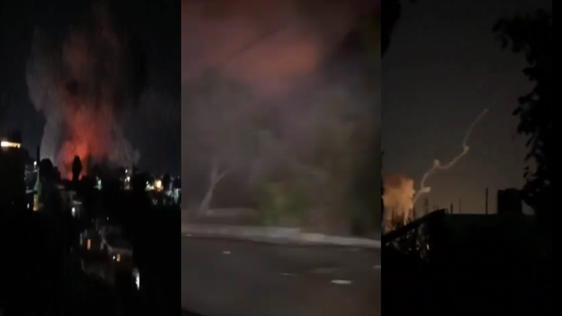 مشاهد القصف الاسرائيلي على مصياف بريف حماة في سوريا مضللة