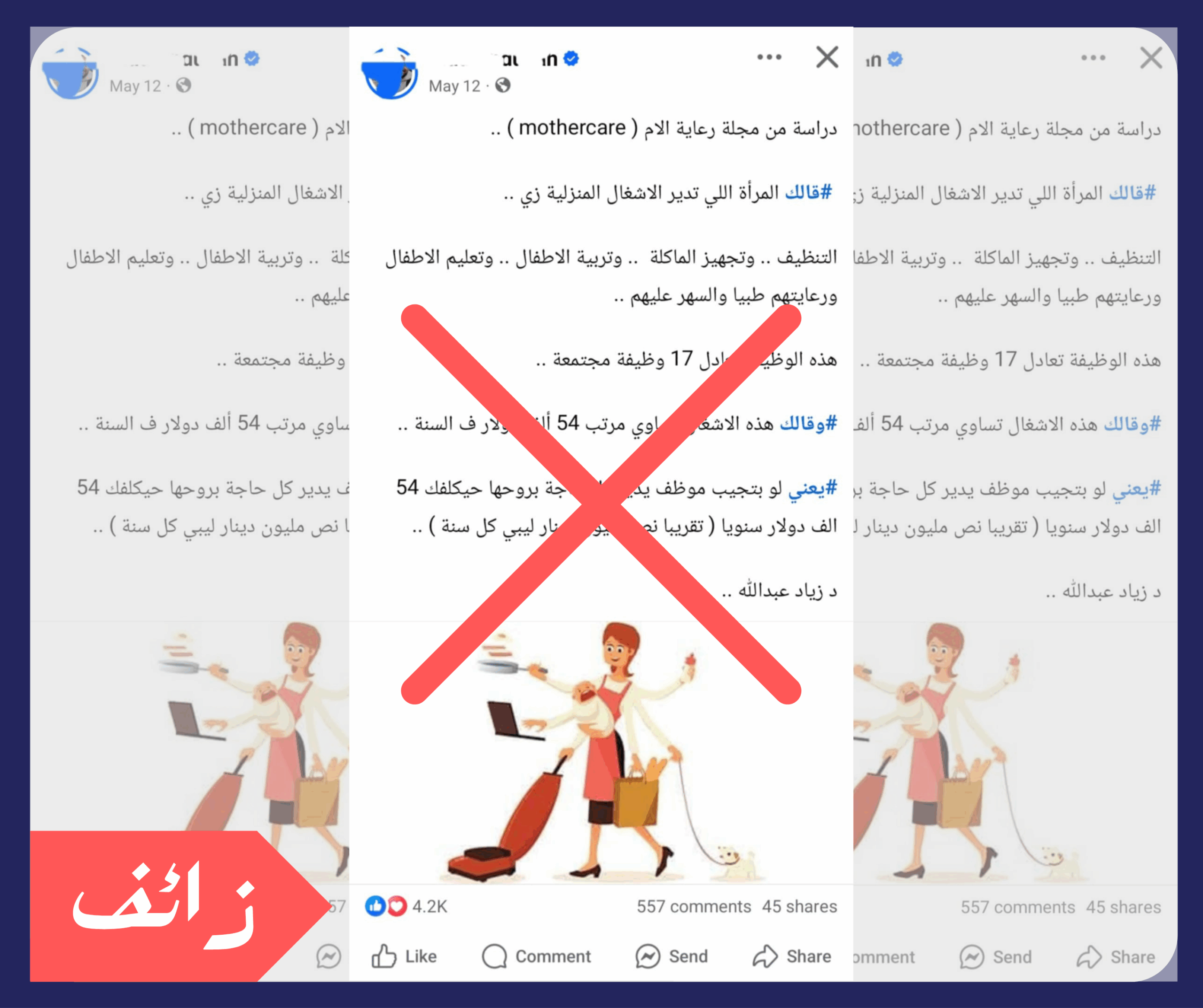 لا دليل علمي على أن ربات البيوت يؤدين 17 وظيفة أو أن عملهن يساوي 54,000 دولار سنويًا