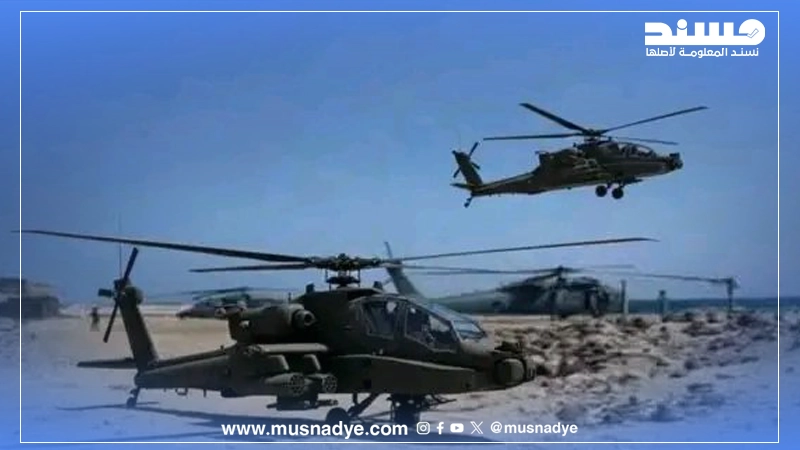 صورة طائرات الأباتشي معدّلة بالذكاء الاصطناعي وتعود إلى عام 2018