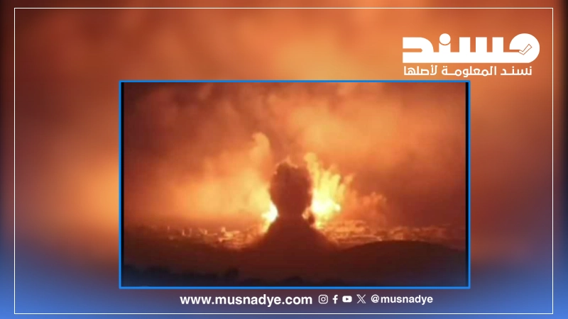 الفيديو يعود لقصف إسرائيلي على لبنان وليس قصفا استهدف الحوثيين في المخا حديثا