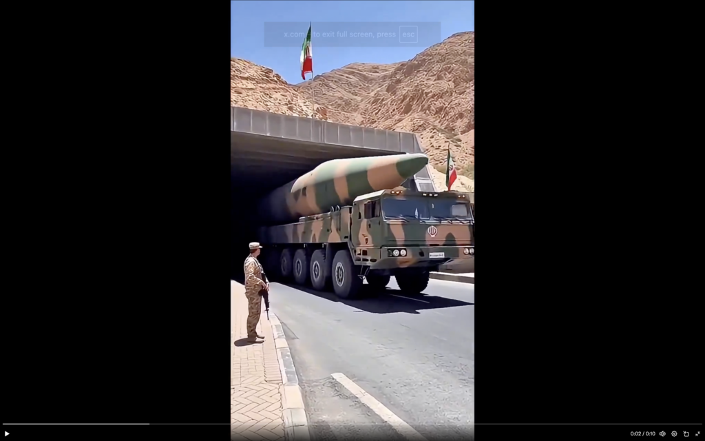 انتشار فيديو مضلل لإخراج إيران صواريخها الباليستية
