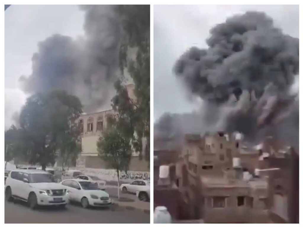 حقيقة المقاطع المتداولة التي تُظهر غارات حديثة على صنعاء