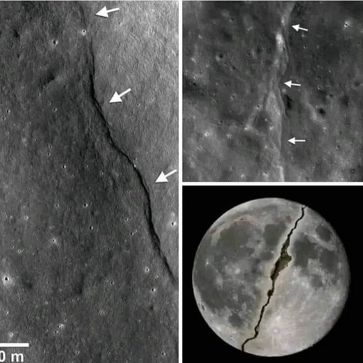 حقيقة صور لوكالة ناسا تظهر انشقاق القمر