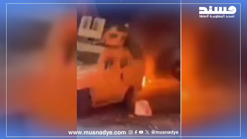 الصورة المتداولة لا تُظهر كمينًا نفذته قوات حلف حضرموت ضد مدرعة إماراتية، بل تعود لقوات ليبية في مايو الماضي.