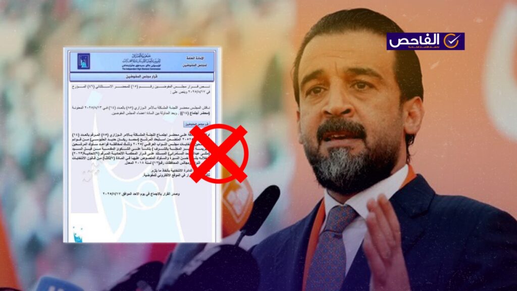 الوثيقة مزورة ولم يتم استبعاد محمد الحلبوسي من الانتخابات!