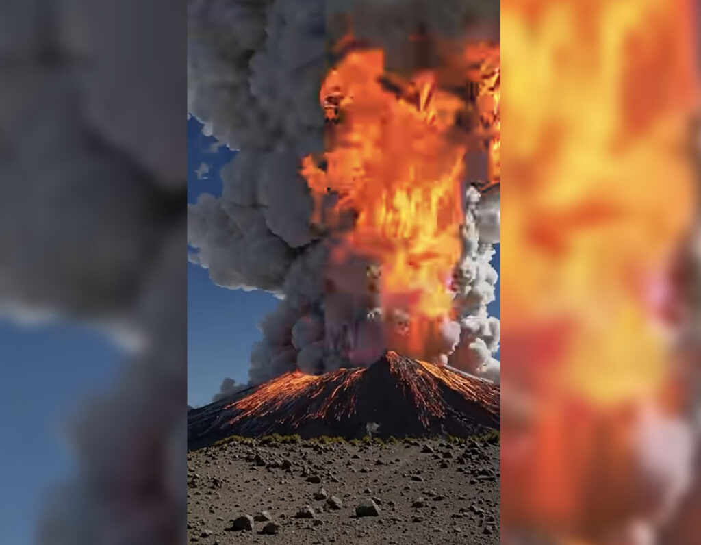 فيديو مولد بالذكاء الاصطناعي وليس للحظة ثوران بركان إثيوبيا