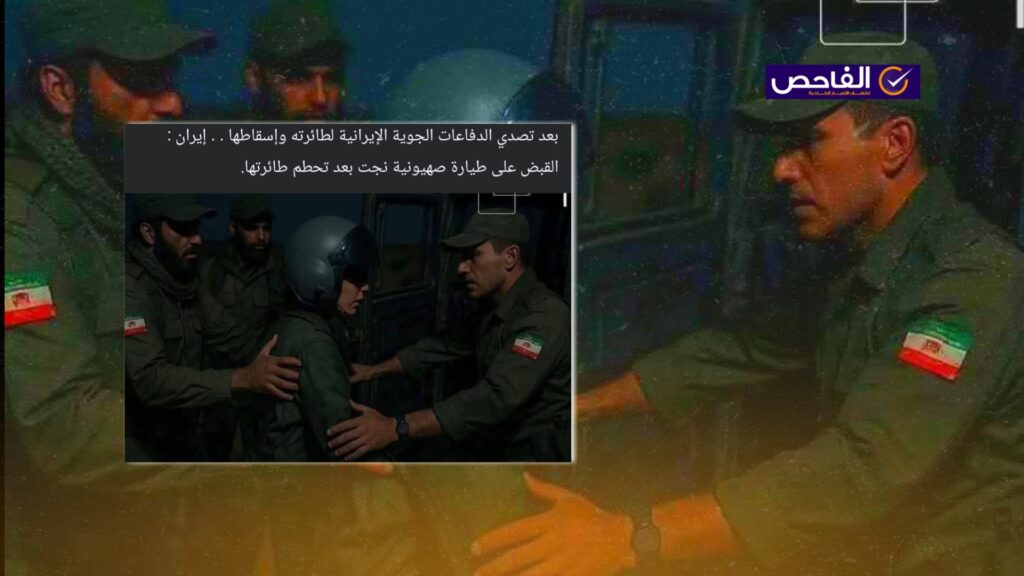 الصورة مولدة بالذكاء الاصطناعي وليست لأسر طيارة إسرائيلية!