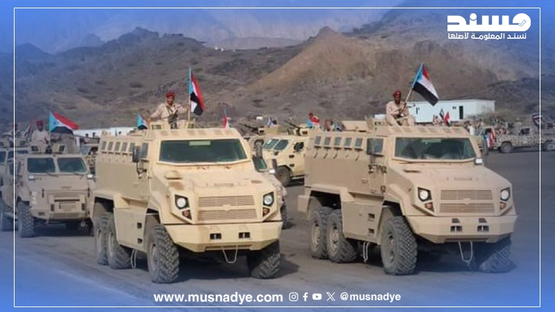 صورة مدرعات عسكرية للانتقالي تتجه الى حضرموت قديمة وليست حديثة