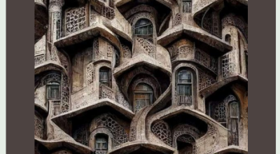 صورة العمارة في القاهرة القديمة "تصميم رقمي" وليس حقيقي