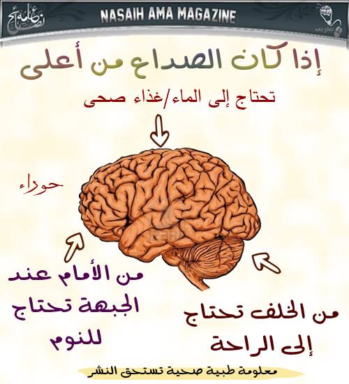 حقيقة علاج الصداع حسب مكان الوجع