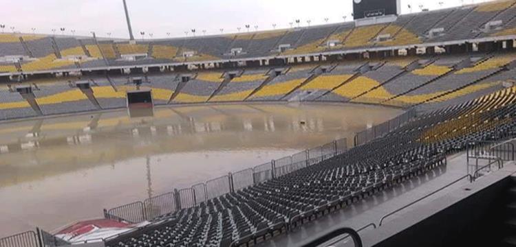 حقيقة صور غرق ستاد برج العرب قبل ماتش الأهلي والزمالك